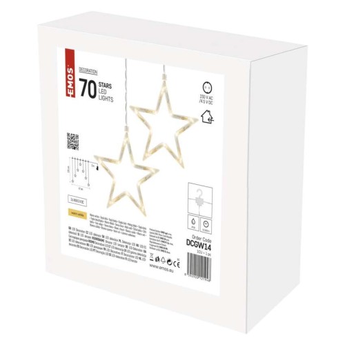 Tenda Natalizia 70 LED: 7 Stelle Luce... Tenda Natalizia 70 LED: 7 Stelle Luce...