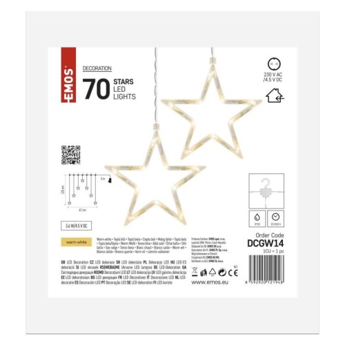 Tenda Natalizia 70 LED: 7 Stelle Luce... Tenda Natalizia 70 LED: 7 Stelle Luce...