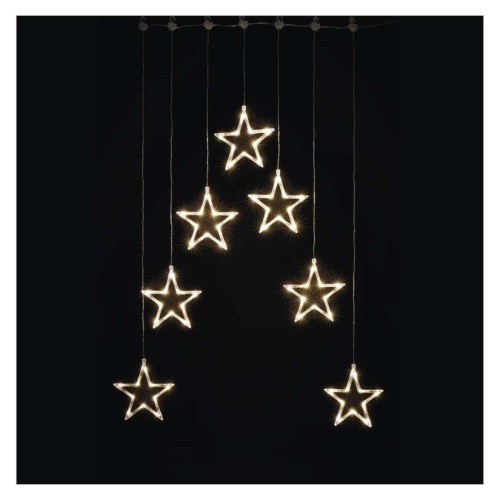 Tenda Natalizia 70 LED: 7 Stelle Luce... Tenda Natalizia 70 LED: 7 Stelle Luce...