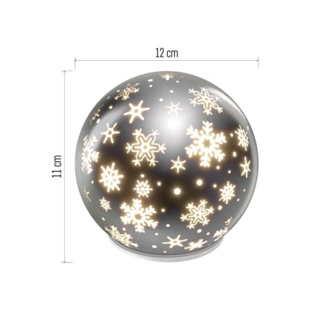 Sfera Natalizia Proiettore Fiocchi di Neve in Vetro | Emos DCLW28