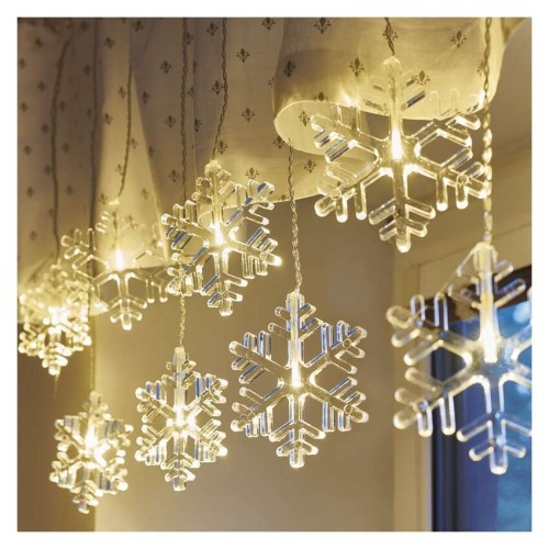 Tenda Natalizia LED: 8 Ficchi di Neve... Tenda Natalizia LED: 8 Ficchi di Neve...