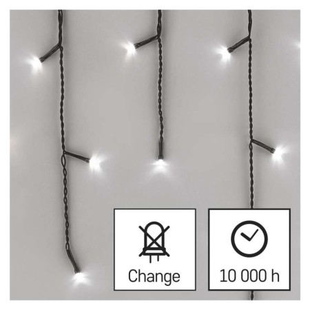 Tenda LED 200 Luci Fredde, 3.6x0.7mt, 8 Giochi di Luce, Interno Esterno | Emos D4CC01