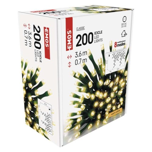 Tenda LED 200 Luci Calde, 3.6x0.7mt,... Tenda LED 200 Luci Calde, 3.6x0.7mt,...
