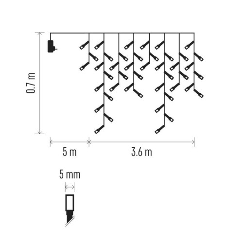 Tenda LED 200 Luci Calde, 3.6x0.7mt,... Tenda LED 200 Luci Calde, 3.6x0.7mt,...