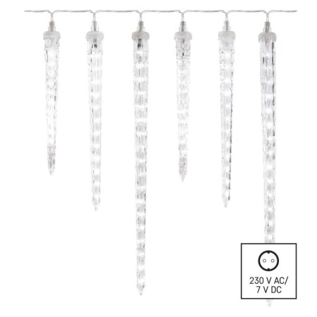 Tenda 6 Ghiaccioli LED 3 misure: 160 Luci 3.6 mt, Interno Esterno | Emos DCPC06
