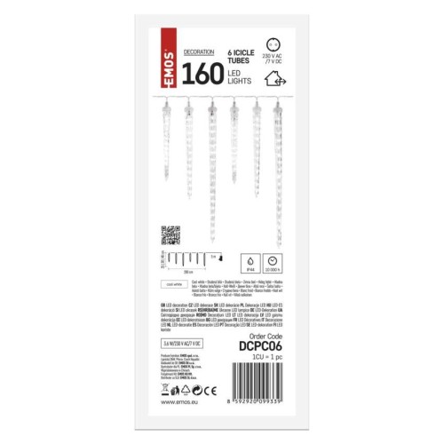 Tenda 6 Ghiaccioli LED 3 misure: 160... Tenda 6 Ghiaccioli LED 3 misure: 160...