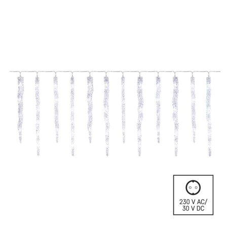 Tenda 12 Ghiaccioli LED 2 misure: 60 Luci 3.6 mt, Interno Esterno | Emos DCPC07