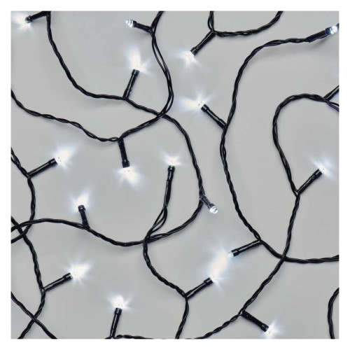CATENA LUMINOSA 80 LED LUCE FREDDA 5,6MT A BATTERIE C/TIMER ESTERNO D4FC02