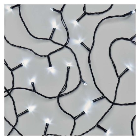 CATENA LUMINOSA 120 LED LUCE FREDDA 8,4MT A BATTERIE C/TIMER ESTERNO D4FC03