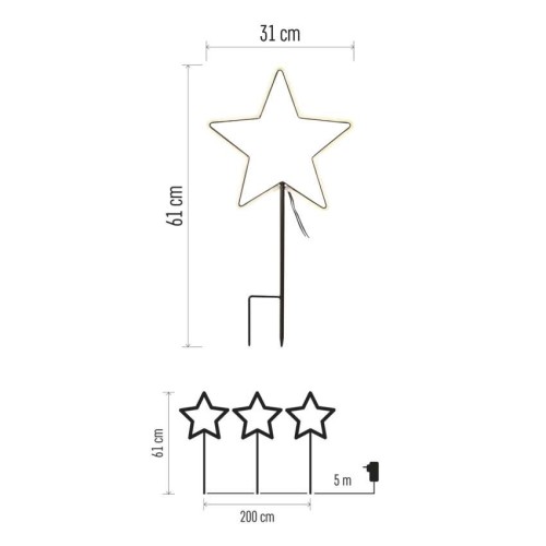 3 Stelle 216 LED Luce Fredda - Magia... 3 Stelle 216 LED Luce Fredda - Magia...