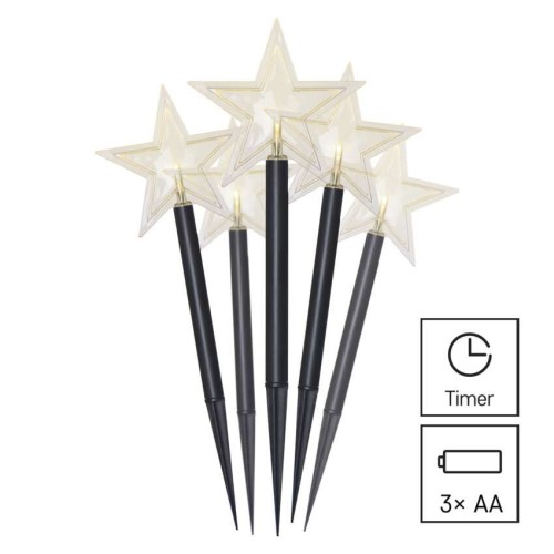 5 Stelline Decorative Natalizie LED a... 5 Stelline Decorative Natalizie LED a...