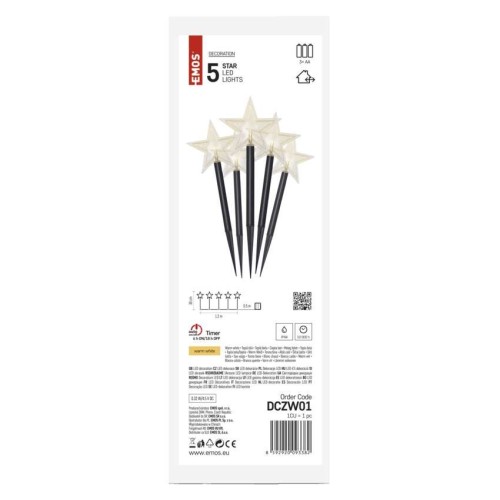 5 Stelline Decorative Natalizie LED a... 5 Stelline Decorative Natalizie LED a...