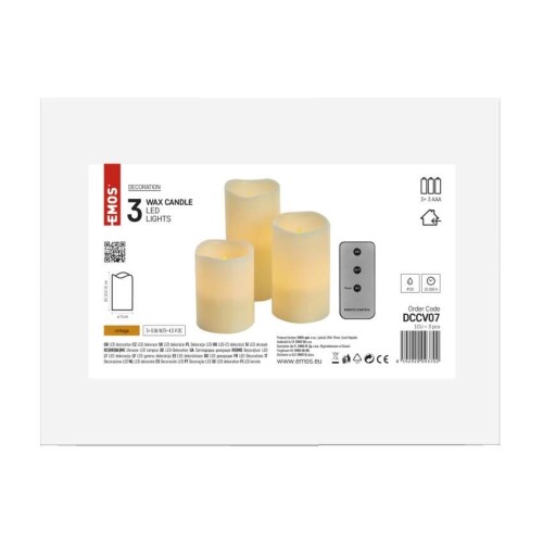 SET 3 CANDELE LED FINTA CERA A... SET 3 CANDELE LED FINTA CERA A...