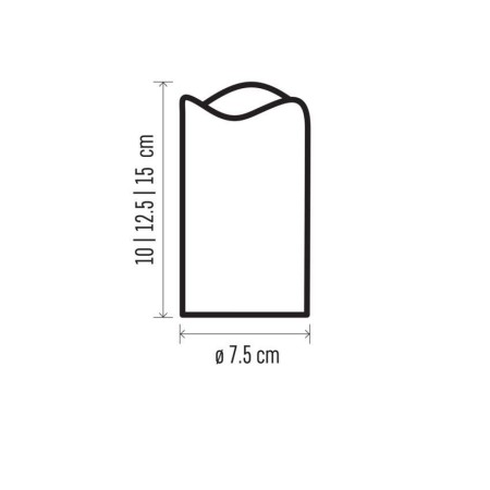 SET 3 CANDELE LED FINTA CERA A BATTERIE CON TELEC.  DCCV07