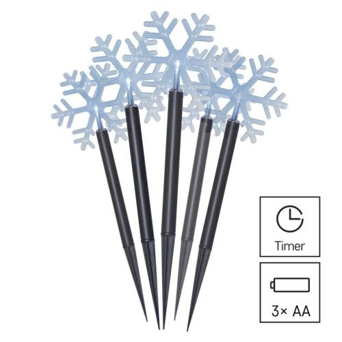 5 FIOCCHI DI NEVE PIN-UP LED LUCE... 5 FIOCCHI DI NEVE PIN-UP LED LUCE...