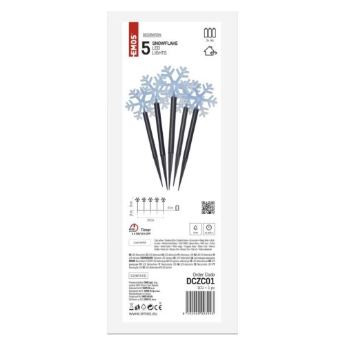 5 FIOCCHI DI NEVE PIN-UP LED LUCE... 5 FIOCCHI DI NEVE PIN-UP LED LUCE...