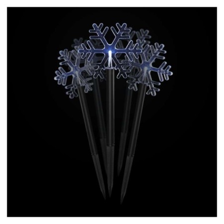 5 FIOCCHI DI NEVE PIN-UP LED LUCE FREDDA A BATTERIE INTERNO ESTERNO 120X35CM DCZC01