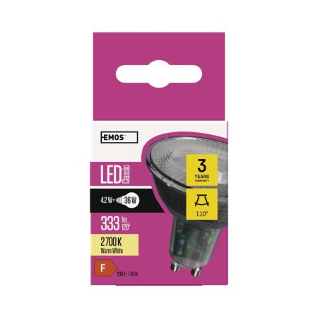 Lampadina LED GU10 4.2W (35W) 2700k - 3 Anni Garanzia | EMOS ZQ8333A