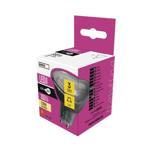 Lampadina LED GU10 4.2W (35W) 2700k - 3 Anni Garanzia | EMOS ZQ8333A