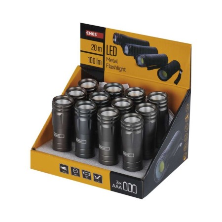 Espositore 12 Torce Metallo, Impermeabili | Emos P4705