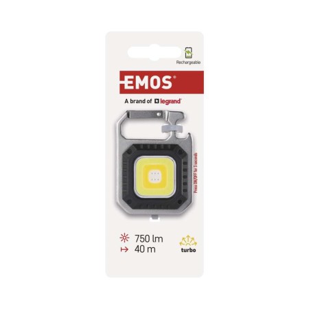 Mini Torcia LED Ricaricabile EMOS - 750 lm, Multifunzione, IP44 | EMOS P4714