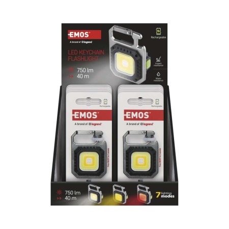 Espositore 10pz Mini Torcia LED Ricaricabile Multifunzione, 750 lm | EMOS P4714