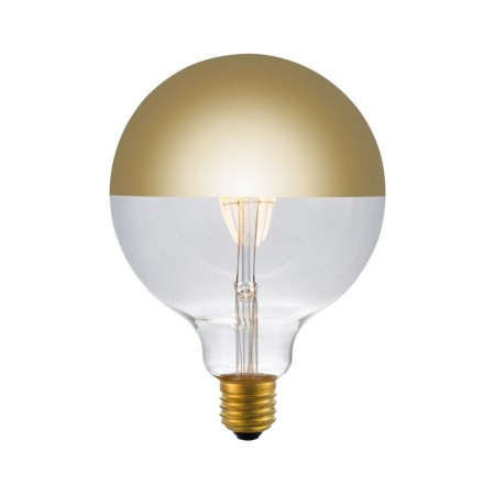 Lampadina LED Globo d.125 Cupola Oro - Lusso e Calore, 6.5W | Dimmerabile