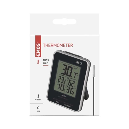 Termometro Digitale con Sonda Interno-Esterno: Precisione e Design | EMOS E0121