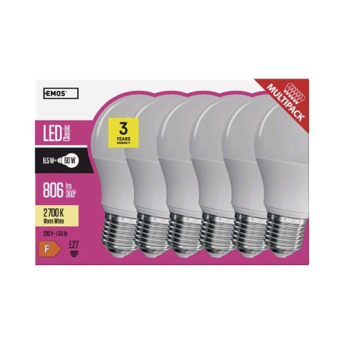 Set 6 Lampadine LED E27 8.5W (60W)... Set 6 Lampadine LED E27 8.5W (60W)...