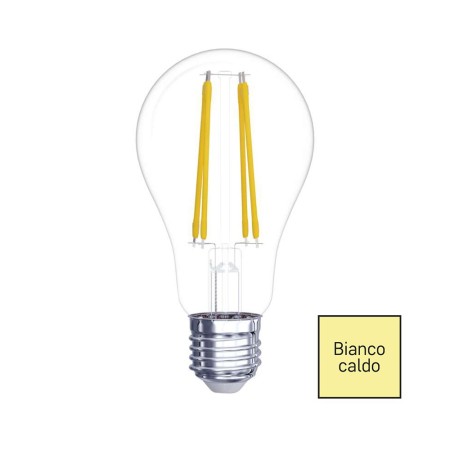 Lampadina LED filamento E27 4W (40W) 2700K 470LM goccia chiara Emos Z74221