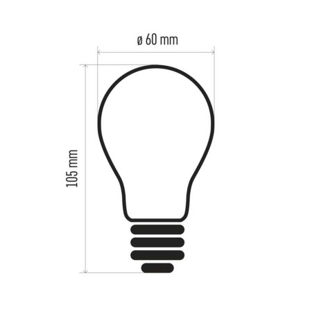 Lampadina LED filamento E27 4W (40W) 2700K 470LM goccia chiara Emos Z74221