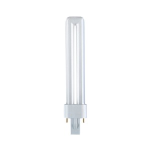 Lampada fluorescente compatta G23 9W 2 pin luce calda 2700K 167 mm