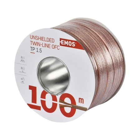 Cavo Altoparlanti 2x1.5 in Rame: Guaina Trasparente e Prestazioni Audio Superiori | EMOS S8314