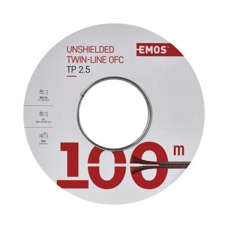 Cavo Altoparlanti 2x2.5 in Rame: Guaina Trasparente e Prestazioni Audio Superiori | Emos S8324