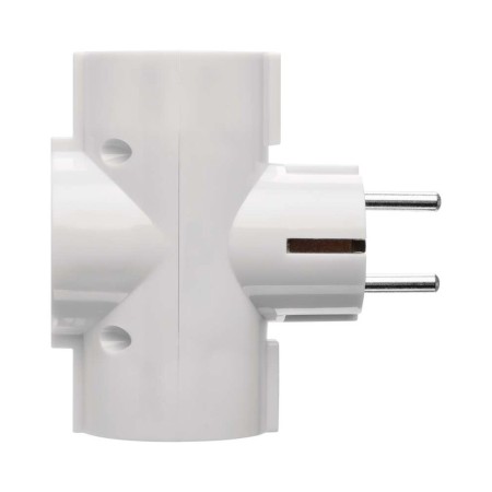 Adattatore Triplo con Prese e Spina Schuko Bianco | EMOS P00242