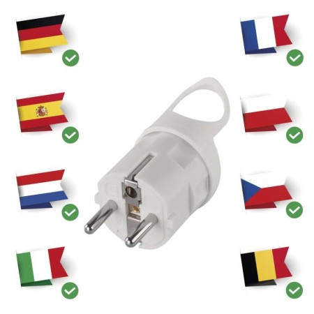 Spina Schuko Innovativa con Anello per Estrazione Facile: Sicurezza e Comfort | EMOS P0038