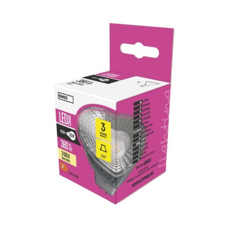 Lampadina LED Dicroica MR16 4,5W (31W) 3000k - 3 Anni Garanzia | EMOS ZQ8433