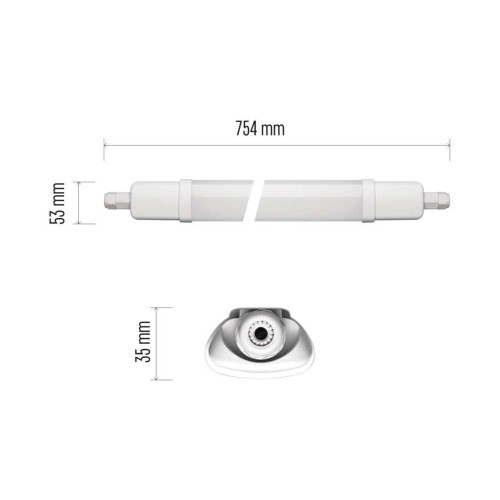 Plafoniera LED stagna DUSTY 18W,... Plafoniera LED stagna DUSTY 18W,...