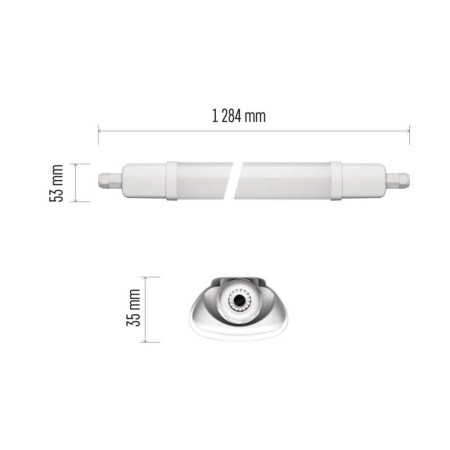 Plafoniera LED stagna DUSTY 37W, IP65, 3800lm, Resistente agli Urti IK08 | Emos ZT3120