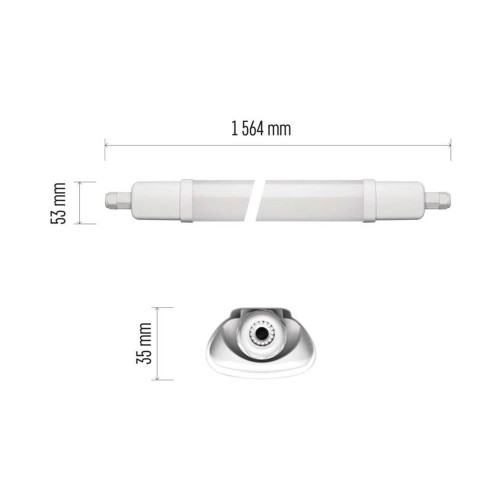 Plafoniera LED stagna DUSTY 45W,... Plafoniera LED stagna DUSTY 45W,...