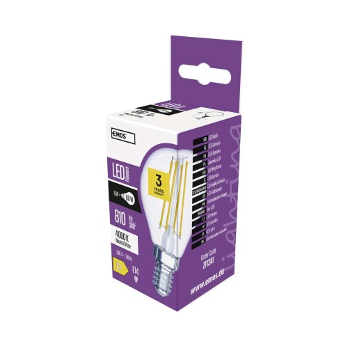 Lampadina LED Filamento E14 6W (60W ) 4000K Sfera | Emos ZF1241