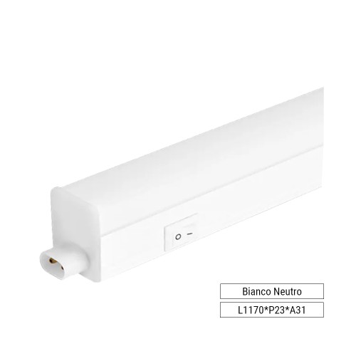 Regletta LED Sottopensile T5 16W 4000K 120cm Interruttore 1400LM | Kosoom L1408