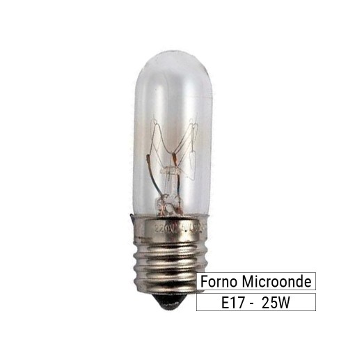 Lampadina per forno microonde E17 25W, 220V, vetro rinforzato, Tepla 2024
