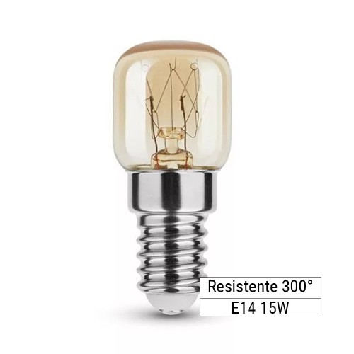 Lampadina per Forno E14 15W Piccola Pera  Resistente fino a 300°