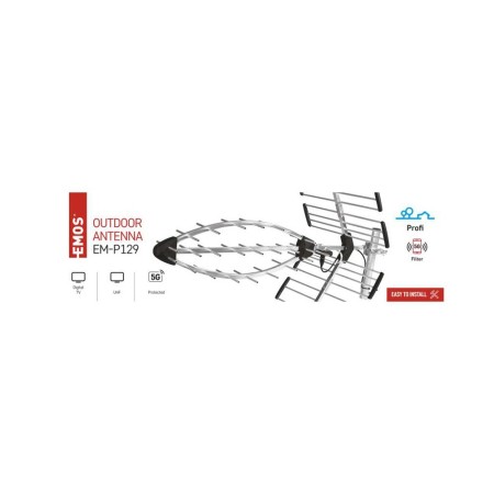 Antenna Digitale Terrestre Profi - 29 Elem. - Ricezione DVB-T2 fino a 200 km | Emos J0690