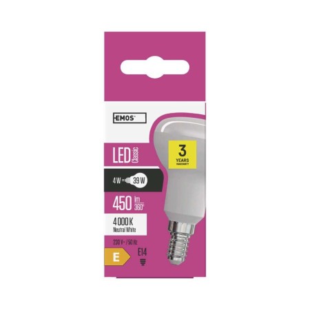 Lampadina LED R50 E14 4W 4000K 450lm Luce Neutra | Emos ZQ7221