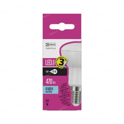 Lampadina LED R50 E14 6W 6500K 450lm... Lampadina LED R50 E14 6W 6500K 450lm...