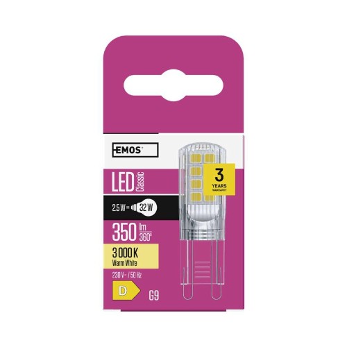 Lampadina LED G9 2.5W (32W) 3000K -... Lampadina LED G9 2.5W (32W) 3000K -...