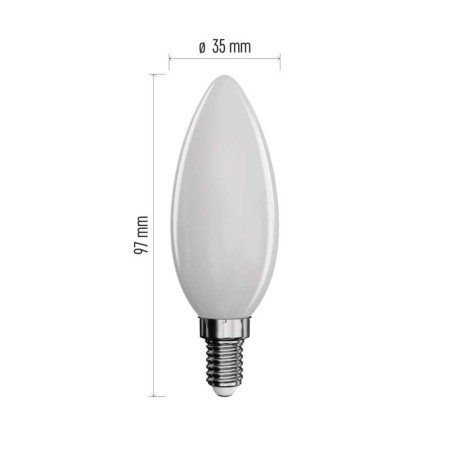 Lampadina LED Filamento Oliva E14 3.4W (40W) E14 470lm 2700K Finitura Opale | EMOS ZF4220