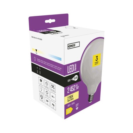 Globo filamento LED G125 18W (150W) 2700K vetro opale |  Emos ZF2180
